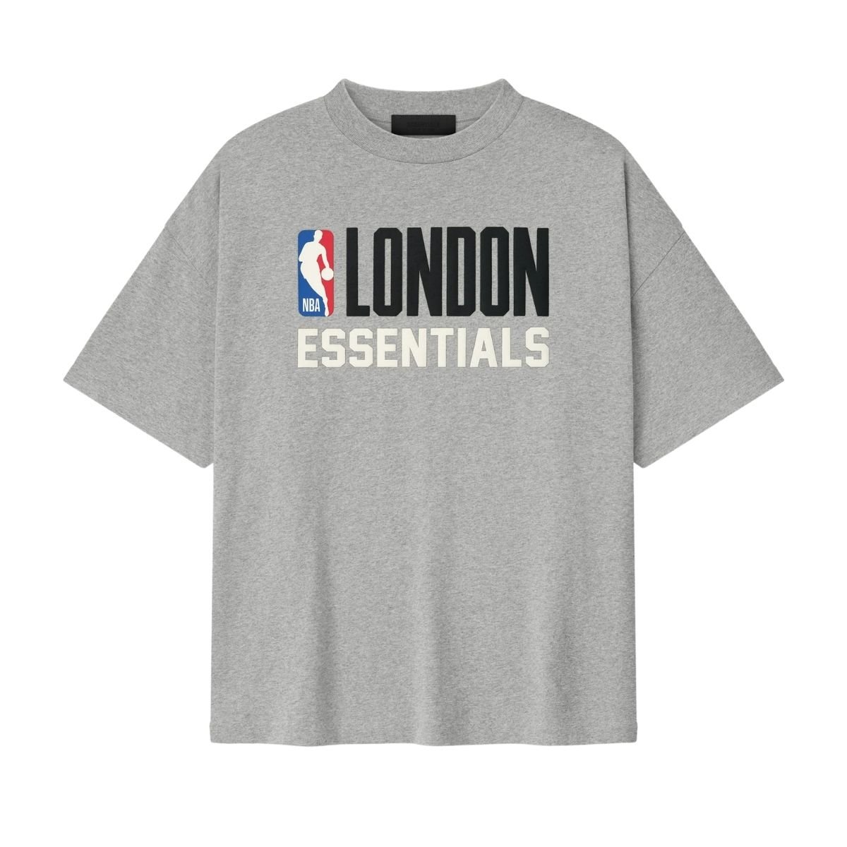 Essentials London 90s T shirt front view in plain streetwear style