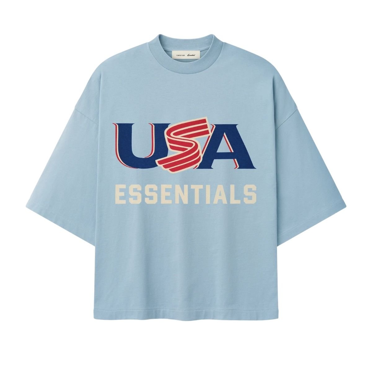 Essentials USA Baseball Merch T Shirt front view