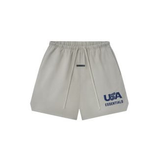 Essentials USA Shorts Grey front view