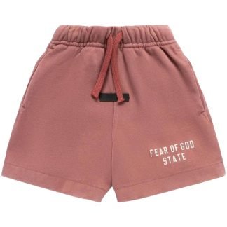 Fear of God Essentials Heavy Short Crimson front view