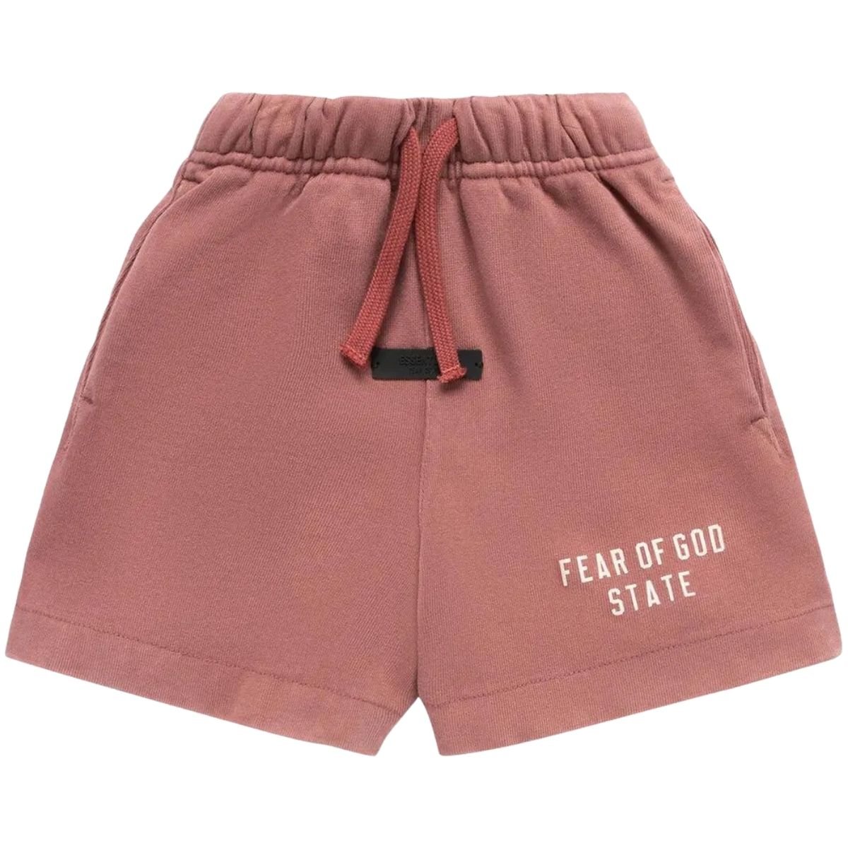 Fear of God Essentials Heavy Short Crimson front view