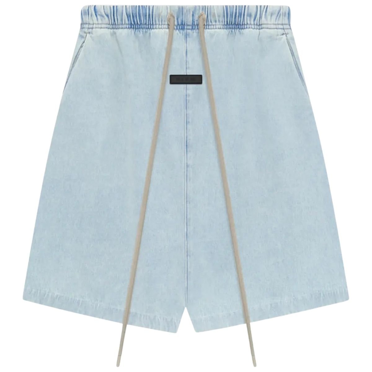 Fear of God Essentials Light Washed Denim Short front view