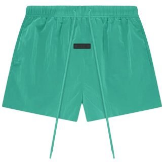 Fear of God Essentials Nylon Shorts Mint Leaf front view