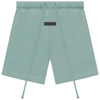 Fear of God Essentials Short Sycamore front view with Essentials logo