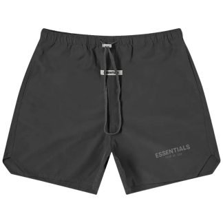 Fear of God Essentials Volley Shorts Black front view