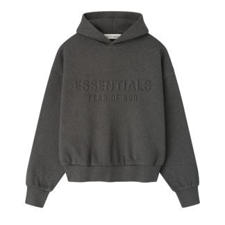 Essentials Embossed Hoodie front view UK