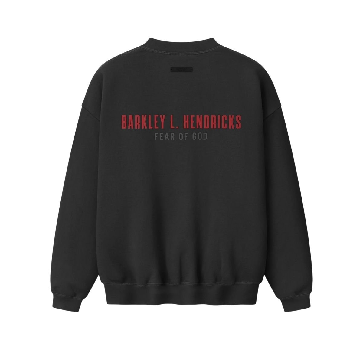 Essentials NBA X Barkley Hendricks black sweatshirt back view