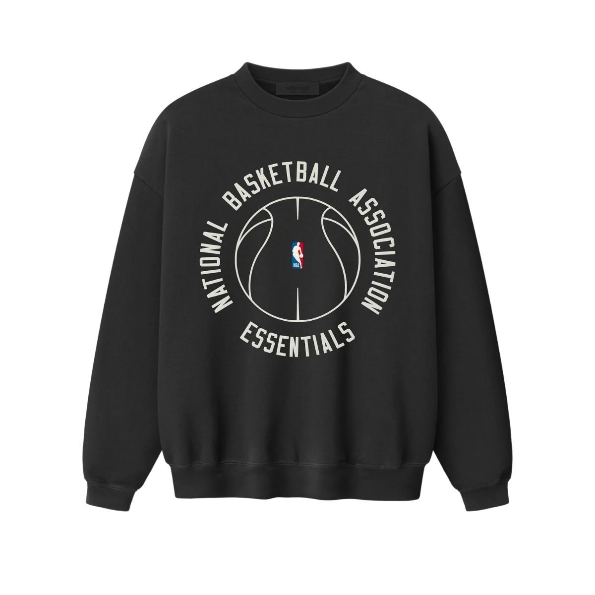 Essentials NBA X Barkley Hendricks black sweatshirt front view