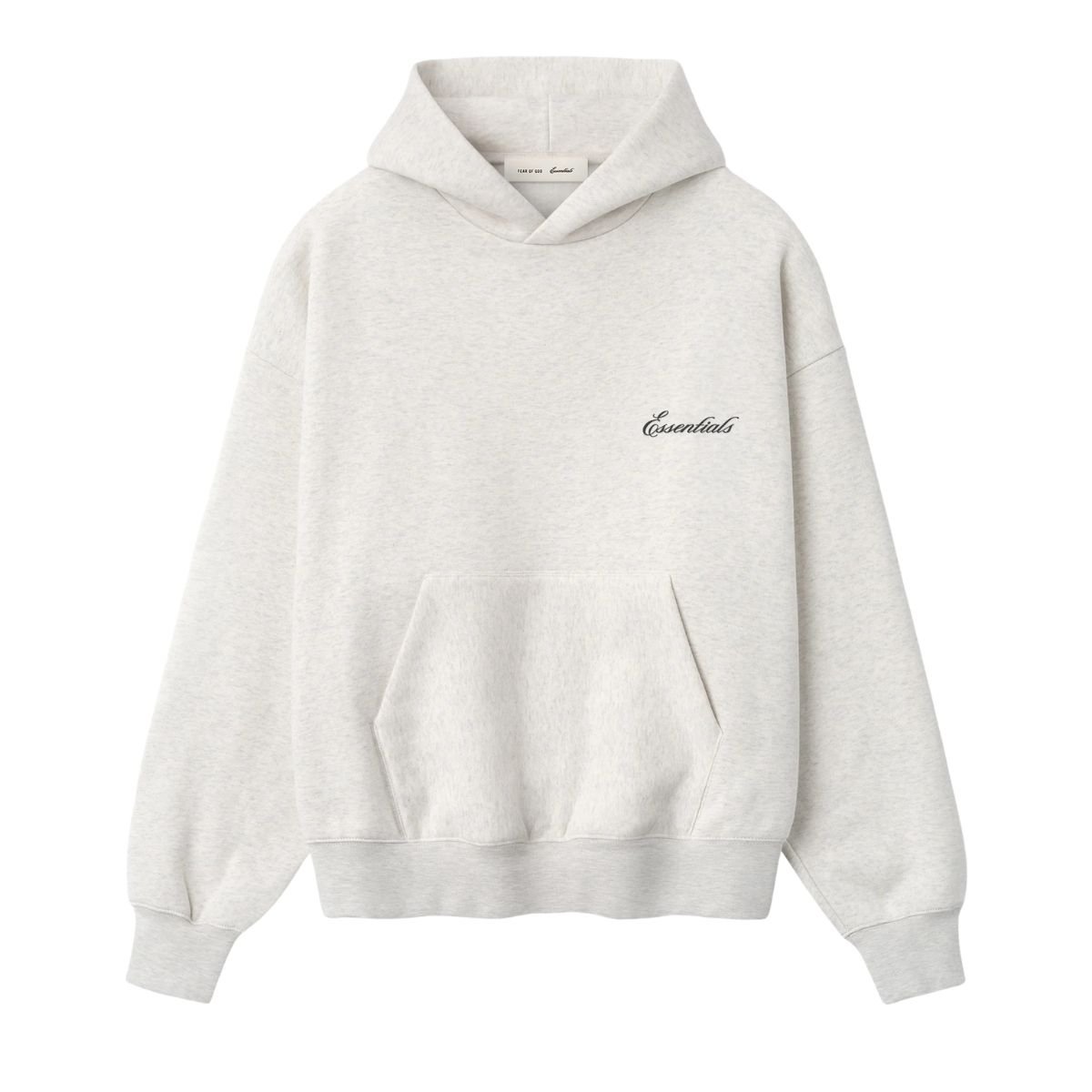 essentials ss26 classic hoodie front view